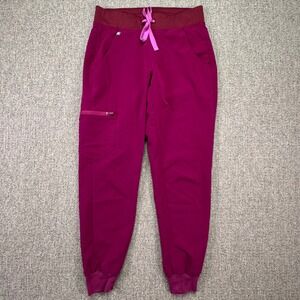 FIGS Zamora Jogger Scrub Pants Women XS Petite Nightshade Burgundy NWOT‎